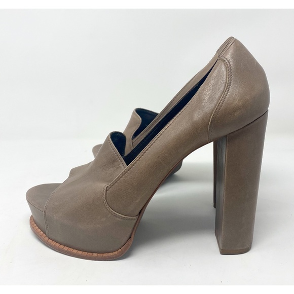Elizabeth & James Leather Tan Mae Platform Heels - Picture 4 of 6